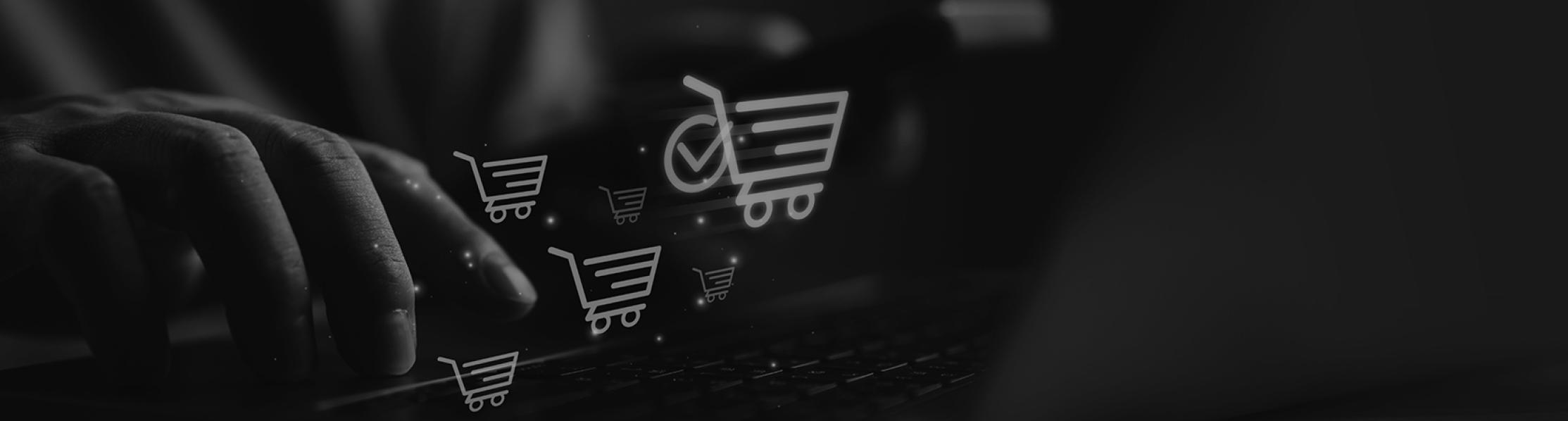 Image showing a close up of someone shopping online