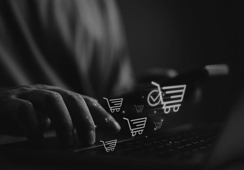 Image showing a close up of someone shopping online