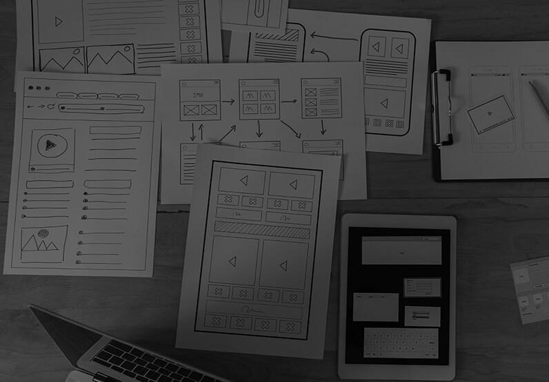 Image showing website architecture in the form of wireframes